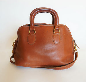 Unisex Vintage COACH Baxter Bag British Tan Leather Work Satchel / Doctor Bag *RARE*