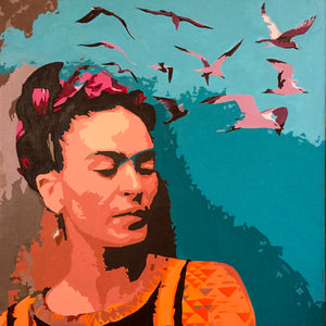 La Imaginación de Frida Art Canvas Print