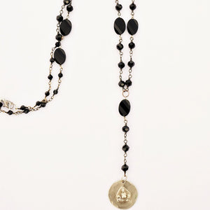 Buddha Medallion Rosary Style  Necklace