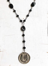Load image into Gallery viewer, Get Lucky Rosary Style Horseshoe Necklace