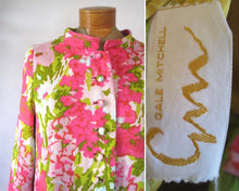 Load image into Gallery viewer, Stunning Vintage 1960&#39;s Floral Coat &amp; Chiffon Dress Brocade Ensemble Original by Gale Mitchell